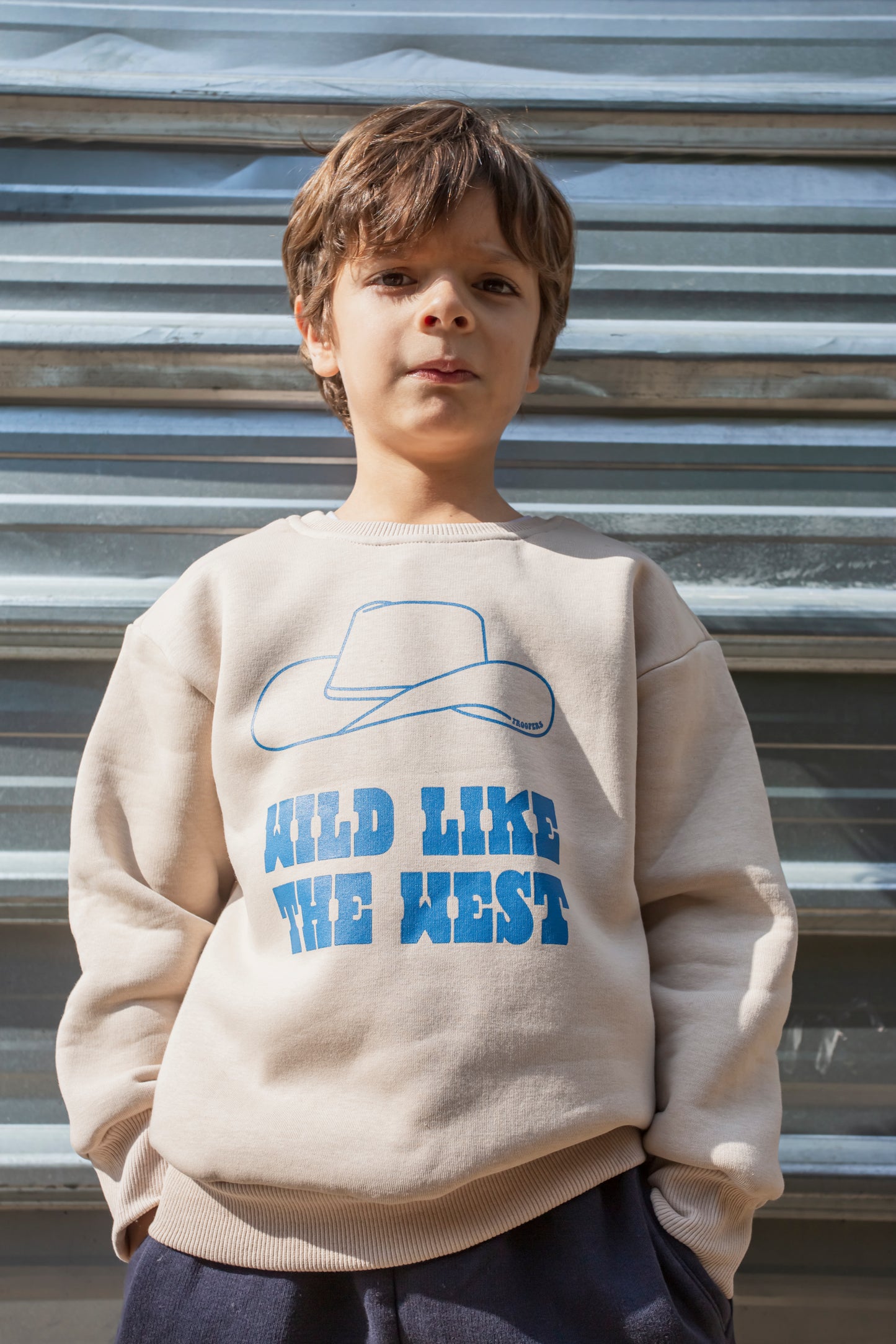 Wild Like the West - Fleeced Beige Sweater