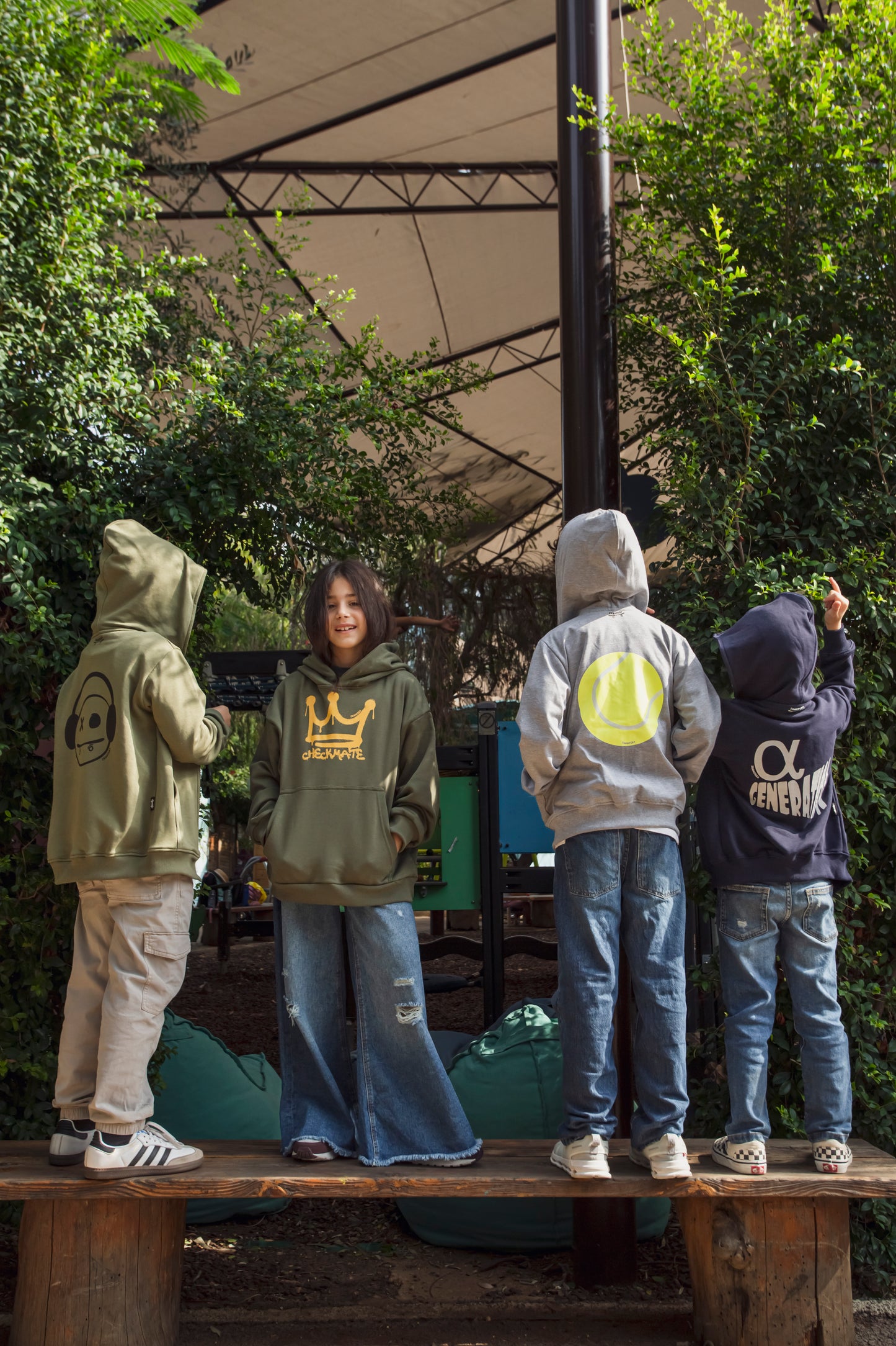 Khaki Checkmate Hoodie